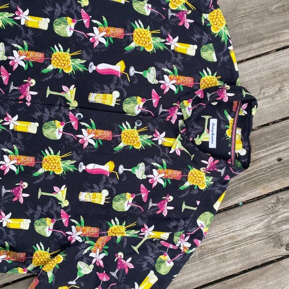 Tommy Bahama Bartenders Choice Regular-Fit Drink-print Silk Shirt XL - Picture 5 of 8